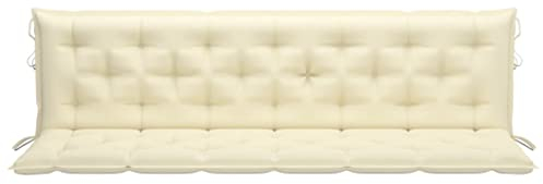 INLIFE Cojín para Columpio de Hollywood para Exterior, Color Crema, 200 cm de Tela