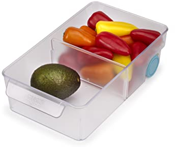 Joseph Joseph FridgeStore - Contenitore per frigorifero Cassetto organizzatore con maniglia e ruote per un facile accesso, adatto a tutti i frigoriferi standard, senza BPA, grande