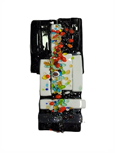 1 Briefbeschwerer, Länge: ca. 10 cm, Dicke von 5 bis 8 cm, Art FC4 C2, Glasguss, Murano-Glas, Einzigartige Stücke, hergestellt in Italien, Schlüsselanhänger