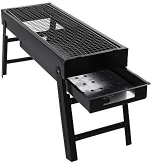 Parrilla plegable para barbacoa al aire libre, asador de hierro, parrilla para asar carne de pollo, Kebab, soporte portátil para Camping, Picnic, barbacoa, soporte para estufa de carbón