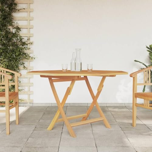 heybb Gartentisch Klappbar 120x120x75 cm Gartentische Balkon Tisch Gartentisch Wetterfest Klappbarer Balkontisch Massivholz Teak 362617