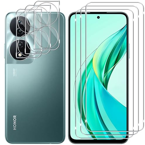 Lutree per Honor 90 Smart Vetro Temperato, 3+3 Pezzi Pellicola Protettiva+ Pellicola Fotocamera, Durezza 9H Anti-Impronte Anti-Graffio HD Senza Bolle Protezione Schermo