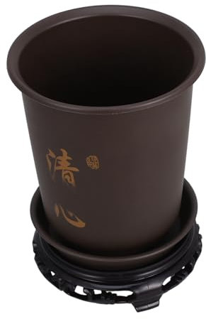 CAXUSD 2sätze Bonsai Topf Mit Tray Robuste Blumentöpfe Für Orchideen Und Pflanzen Für Balkon Und Büro Mit Drainage Und Luftzirkulation TLG Orchideen-Topf Basis