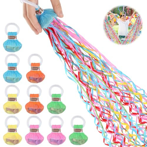 10 serpentinas para cumpleaños, bodas, lanzar serpentinas, bombas de serpentinas, confeti para fiestas, actuaciones, fotografía