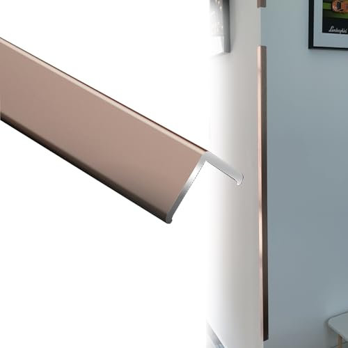 QHZYMX kantenschutz Wand Eckschutzstreifen Aus Aluminiumlegierung, Tischkantenschutz Für Dekorative Wände/Wohnzimmer/Türrahmen/Fliesenkanten, Selbstklebender Eckenschutz(Rose Gold 4pc,80cm(31.5in))