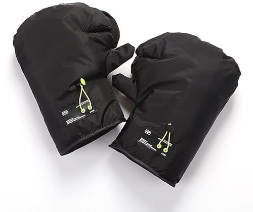 MOOWI Motorrad Lenker Handschuhe Winter für Suzuki KingQuad 750 2009-2024, Wasserdicht Lenker Thermo Handschuhe, Lenkerstulpen Herbst und Winter Thermo Motorradlenker Handschuhe,B