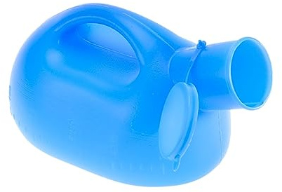 Hoement Tragbares Urinal Für Männer Aus Polyethylen Mit Deckel Stabiler Stand Kompakt Und Reise Und Campingurinal Für Ältere Kinder Und Patienten