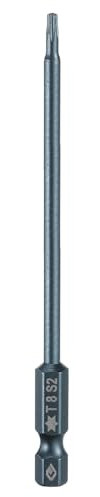 QUARKZMAN Punte Cacciavite Torx T8 1/4 Esagonale 4 Lunghezza Acciaio S2 Magnetica 6 Punti Punte Cacciavite Industriale di Sicurezza a Stella con Testa Torx Forata