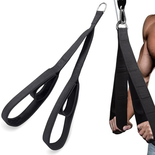 Jlnmmn Trizepsseil Kabelbefestigung, Fitness Seal, Trizeps-Pull-Down-Serial, Tricep Pull Down Rope, Tricep Rope Cable, Trizeps-Verlängerungsgurte, für Push-Downs, Crunches, Mehrere Griffoptionen