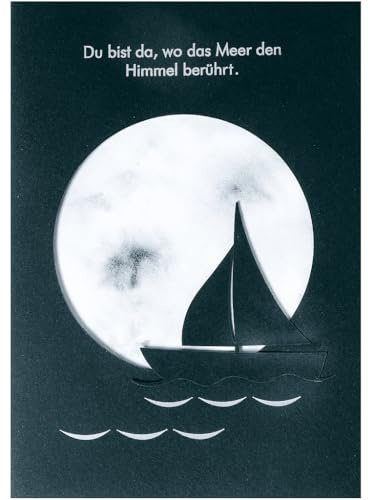 Räder Aquarell Trauerkarte Du bist da,wo das Meer