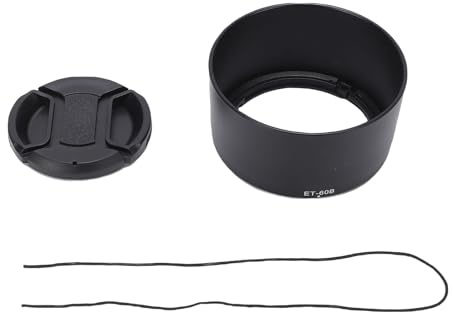 Denash Paraluce per Obiettivi RF S da 55 a 210 Mm da F5 a 7.1 IS, Esperienza Fotografica Migliorata, Opaco Antiriflesso, ABS Premium, Copriobiettivo da 55 Mm, Paraluce per Fotocamera