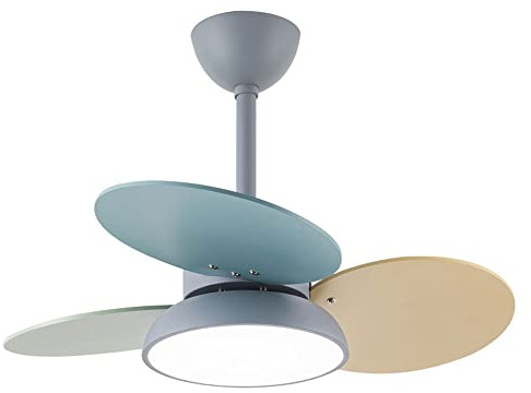 Fabbrica Lampadario in Legno con Pala del Ventilatore Lampadario a soffitto con Regolazione tricromatica Lampada da soffitto nordica con Telecomando in Acrilico Luce per Ventilatore per Camera da