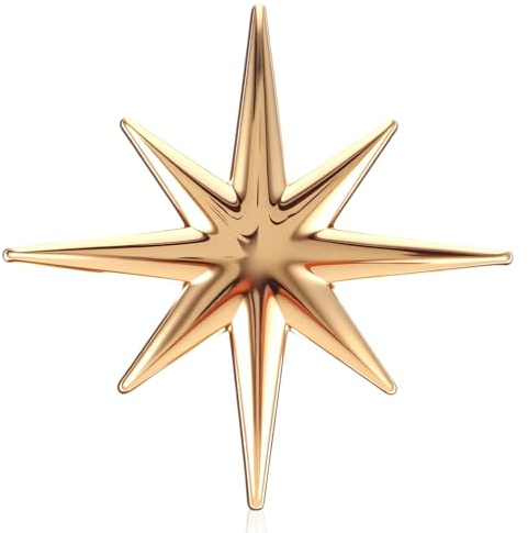 IANFAN 2 pièces broche étoile dorée pour femmes, broche étoile minimaliste épingle à revers broches en acier inoxydable accessoires pour vêtements pour Noël fête fête anniversaire mariage