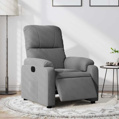 Frdhee Ohrensessel Sesselstuhl,Relaxsessel Elektrisch Dunkelgrau Mikrofasergewebe,Stillstuhl für Wohnzimmer Arbeitszimmer Schlafzimmer