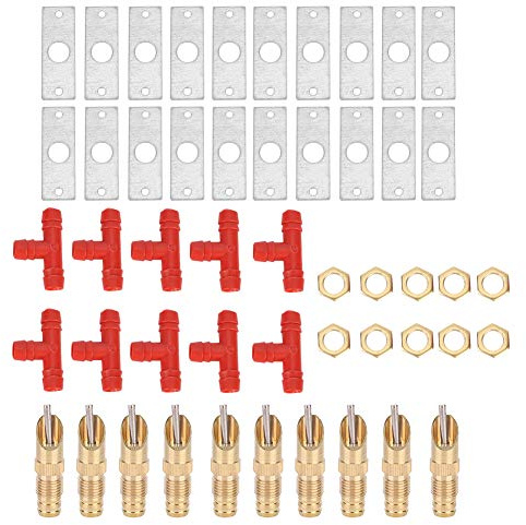 Badafaci 10Pcs Automatic Drinker Nipple Waterer, Detachable Easy Design with 360 Degree Stainless Steel Nipple, for Chicken Duck Bird Quail Cage