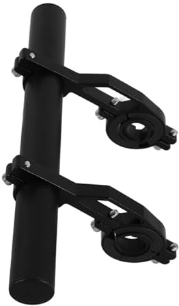MUSISALY Estensione Manubrio Bici in Alluminio 20 Cm, Rack di Estensione Multifunzione Leggero e Resistente, Supporto Stabile per Luci e Ciclocomputer, Accessorio per Ciclismo e Scooter