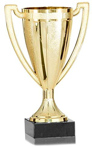 S.B.J - Sportland Pokal gearbeitet in Gold glänzend und matt ca. 14 cm