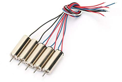 Micro Moteur sans Noyau, 5pcs 7 x 20mm 3.7V 2.7 A Moteur sans Noyau à 4 Essieux 24000rpm Moteur d'Avion Bricolage Grande Vitesse Grande Torsion pour Aéromodèles Quadricoptères Avions Jouets