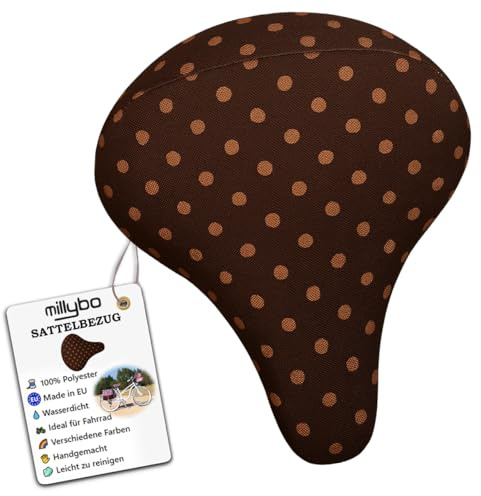 millybo Polka DOTS Fahrradsattel Sattelbezug Fahrrad Sattelüberzug Sattel-Überzug gepunktet (140.015)