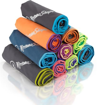 NirvanaShape Asciugamano Microfibra | 14 colori | 8 taglie | Asciugatura Rapida, Leggero, Assorbente | Asciugamano da Viaggio/Asciugamano da Bagno | Ideale per Viaggi, Spiaggia, Yoga, Sauna