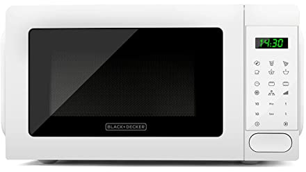 Micro onde BLACK+DECKER BXMZ701E 700W, 20L, 10 niveaux + fonction grill, fonction décongélation, ,minuterie 99 min, auto menu