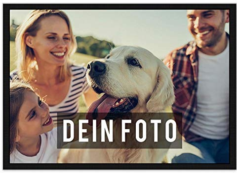 Print Royal Fußmatte Bedrucken mit eigenem Foto - Fußabtreter selbst gestalten - Verschiedene Größen 60 cm bis 120 cm - rutschfest, 90 x 60 cm mit Gummirand