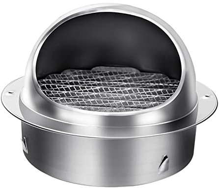 SHUDONGDEN Griglia di Scarico Rotonda in Acciaio Inossidabile 304 con Feritoia di Sfiato,Griglia di Ventilazione A Sfera,Cappa di Scarico in Acciaio Inox Cappa A Sfera,160mm/6.3in
