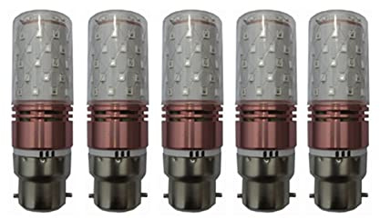 ANTYX Bassa Tensione 12V 24V B22. Baionetta Lampadina 10W Bulb Bulb Light 2835SMD 60ed AC/DC 12-40V for Camper Camper Marine, Solar Power Light And off Grid 5-Pack (Colore : Blu)