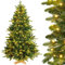 Yorbay künstlicher Weihnachtsbaum Nordmanntanne mit Beleuchtung LED Tannenbaum mit Holzständer für Weihnachten-Dekoration, aus PE und PVC, Mehrweg (180cm)