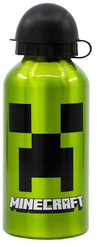 BOUTEILLE EN ALUMINIUM POUR ENFANTS DE 400 ML | MINECRAFT CREEPER GREEN