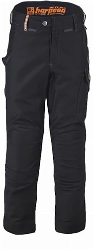 TSD CONFECTION SARL FRE00446 Pantalon Harpoon Alti Moleskine BOSSEUR-Noir-Taille 50-11280-008
