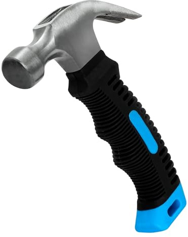 Acooruiteng Claw Hammer Small Hammer 8oz Camping Hammer Comfortable Hammers Tools Stubby Hammer with Anti-Slip Handle for Women DIY Craft Industry Indoor Outdoor Using