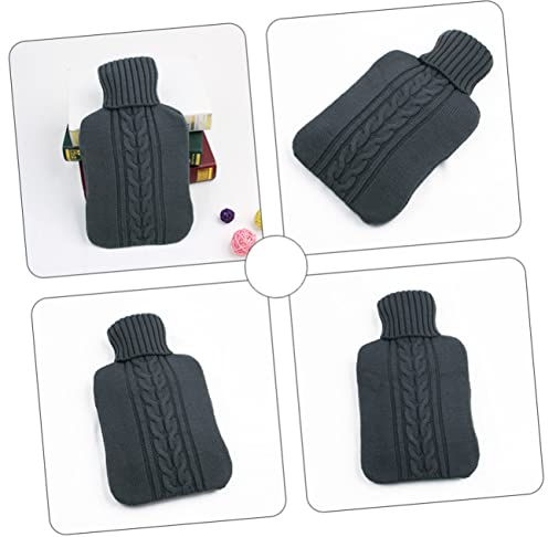 minkissy gestrickte Abdeckung Herren Wärmflasche mit Deckel Wasserbeutel L Wärmflaschenbezug Strick Wärmflaschenbezug wärmeflasche Wärmflaschenabdeckung Wärmflaschenetui Winter Heizkissen