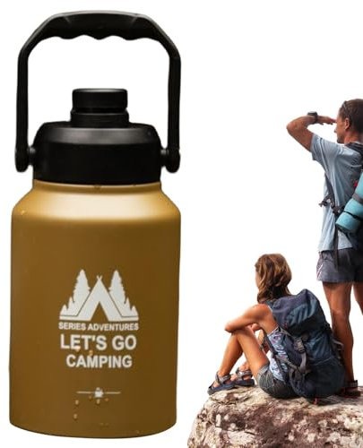 Canteen - Borraccia termica con manico, contenitore per acqua, per sport all'aperto, escursionismo, ciclismo, campeggio, corsa