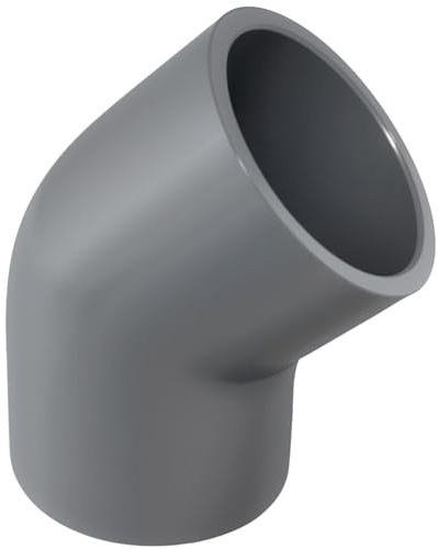 MyPond Pressure Pipe and Fittings 4 45 Degree Elbow Bend - 4 inch Pipes for Pond Plumbing, Water Supply Systems, PVC Pipe Connectors, Robust Plastic Water Pipes - 145 PSI 10BAR Rated