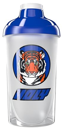 Holy Energy® New Animal Shaker Mixbecher 'Tiger' - Sport Trinkflasche für Booster, Hydration & Iced Tea - Shaker für Getränkepulver im Tiger Design