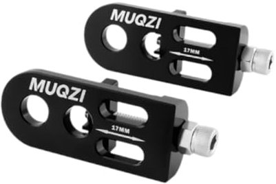 kowaku 2X Tendeur de chaîne de vélo Ajusteur en Alliage d'aluminium réglable, tendeur de chaîne Fixation de chaîne de vélo pour vélos de Montagne BMX, Noir