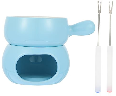 OKUMEYR Keramik-schokoladenfondue Mit Käseerhitzer Haushalts-schokoladenfondue Käsefondue Eisfondue Keramiktiegel Mit Kerzenhalter Für Wärmespeicherung
