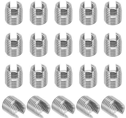 PATIKIL Selbstschneidender Gewindeeinsatz, 20 Stück M10 x M14 x 15mm 303 Edelstahl gewindeeinsätze Schlitzschraube Reparatur Einsätze Muttern Hülse Selbstschneidende einsätze