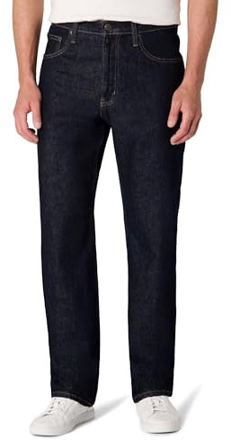 Amazon Essentials Men's Rigid Loose Fit Jeans, Rinse, 34W x 34L
