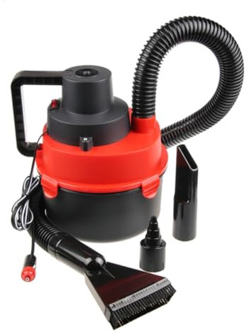 MUCKLILY Aspiradora Portátil De Mano Alta Potencia Aspiradora De Coche Plumero Seco y Húmedo Linterna Integrada Roja