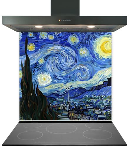 Printed Toughened Glass Splashback for Kitchen, Tempered Heat-Resistant Glass Splashbacks with Polished Edges for Cooker and Hob Backsplash (Design 2122, 60 x 75cm)