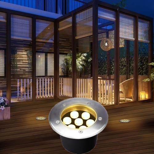 DUOAZJL Spot LED Exterieur Projecteur - IP67 Étanche Lampe Encastrable Eclairage pour La Construction d'une Cour-Jardin, Certificat CE ROHS FCC(White,6W(85-265v))