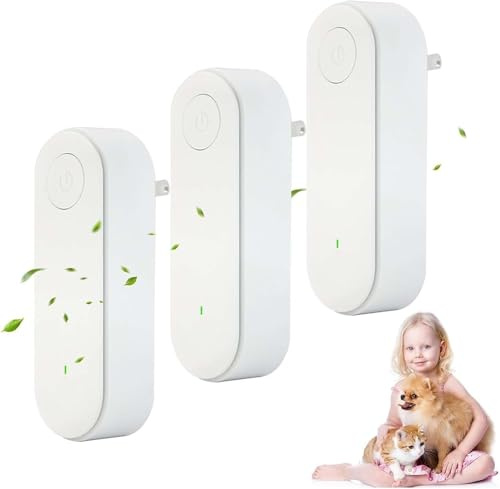 Clairu Air Purifier, Claru Ionic Air Purifier Plug In Uk Portable, Clairu Ionic All-In-One Air Purifiers, Instantly Cleans Air, Claru Air Purifiers Whisper Quiet, Filter-Free Purifier (3pcs)