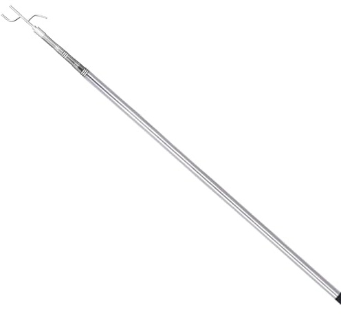 Crochet De Récupération De Chargement pour Camionnette - Perche Télescopique Robuste De 1,5 M | Pince De Préhension Extensible en Acier Inoxydable | Outil Antirouille pour Manutention De Chargement |