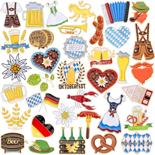 DTOFOOT Brosche, 36 Stück Anstecknadeln Pins Metall Broschennadeln Pins Anstecker Brosche für Kleidung Rucksack Hut Jacke