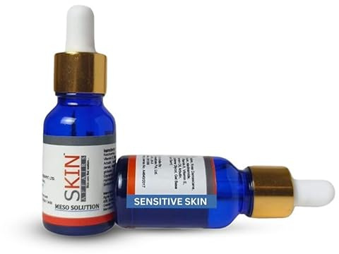 Sensitive Skin Meso Solution 15ml – Nourishing Serum with Niacinamide, Vitamin C, A & E, Basil Oil, Cinnamon Oil & Botanical Extracts for Soothing, Brightening & Hydrating Sensitive Skin.