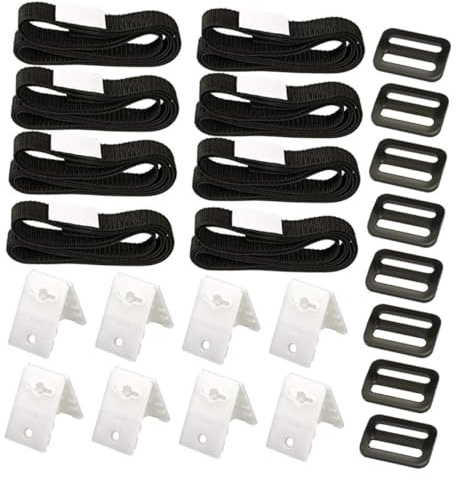 TOGEVAL Sangle de Serrage pour Couverture Solaire Piscine Kit Dattache Robuste pour Enrouleur de Bâche Compatible Système de Piscine Installation Facile et Fixation Sécurisée