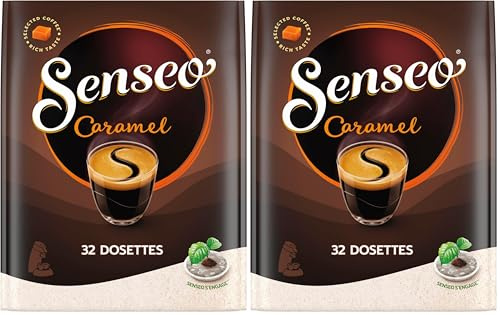 Senseo Café, Caramel, 32 Dosettes (Lot de 2)