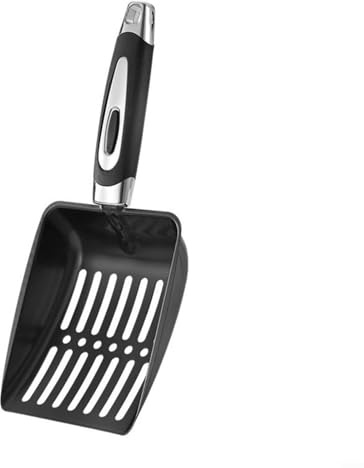 HomeVortex Pala per cenere da camino, in metallo, resistente al calore, paletta per carbone e camino, setaccio per stufe a legna, griglie per barbecue, braciere (nero)